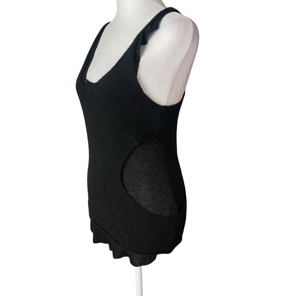 Zadig & Voltaire Small Deluxe Miria Defile Top Cashmere Black Cutout Tank - Picture 7 of 10